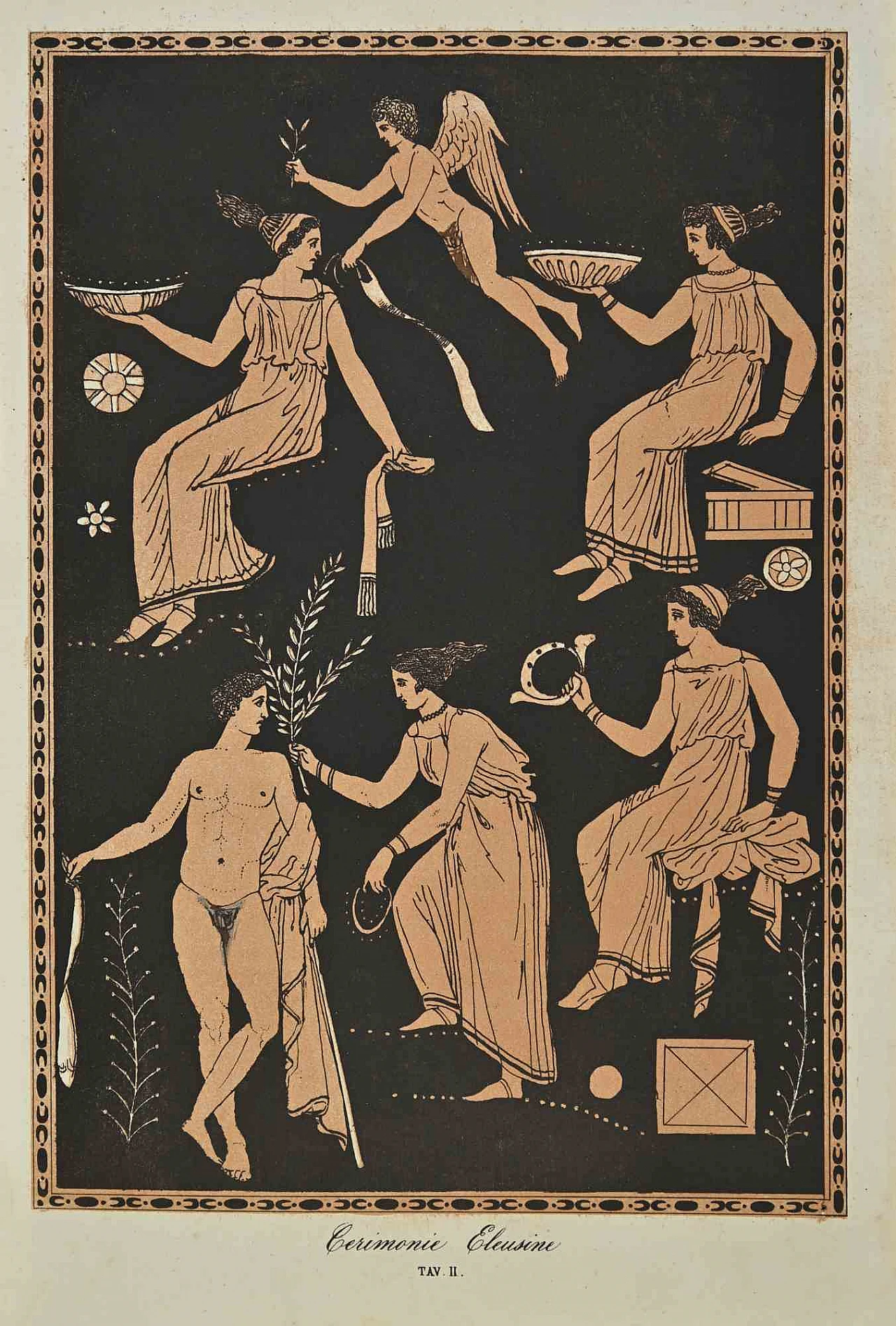 Various Authors, Eleusinian Ceremonies, Lithograph 19th century 1