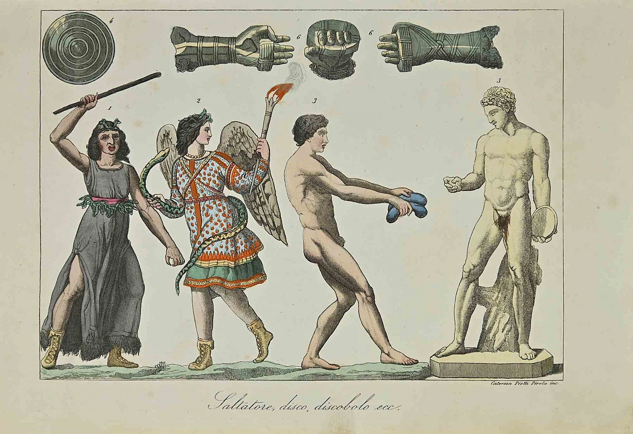 Various Authors, Disco, Discobolus, etc, Lithograph 19th century 1