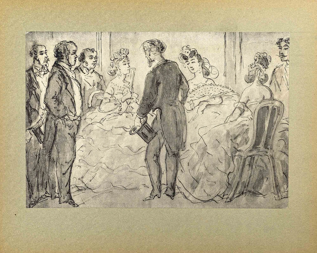 Constantin Guys, The Feast, Lithograph 1900-1910s 1