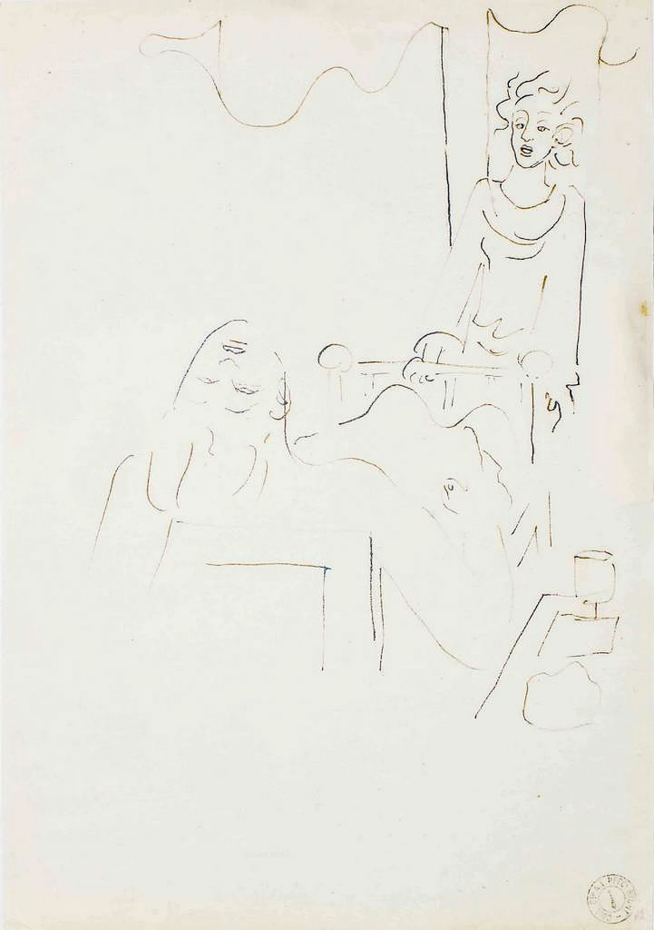 Jean Cocteau, Malato, disegno-inchiostro 1920 - 1939 1