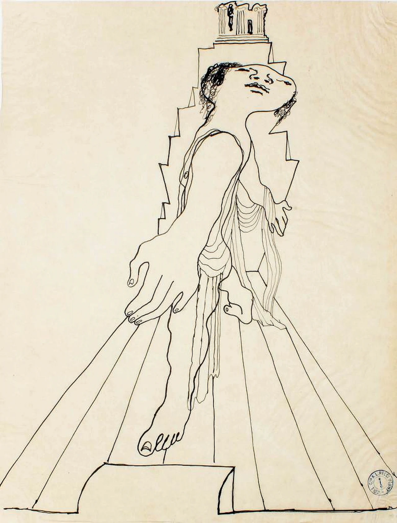 Jean Cocteau, L'Olimpo, disegno-inchiostro 1920 - 1939 1
