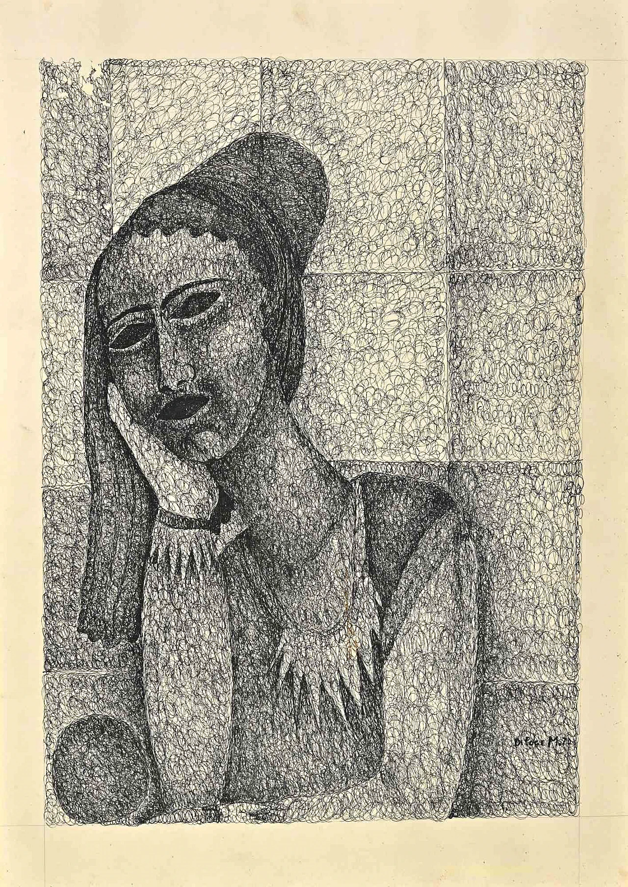 Massimo Di Poce, Aspetta, Disegno-Inchiostro 1960-1979 1