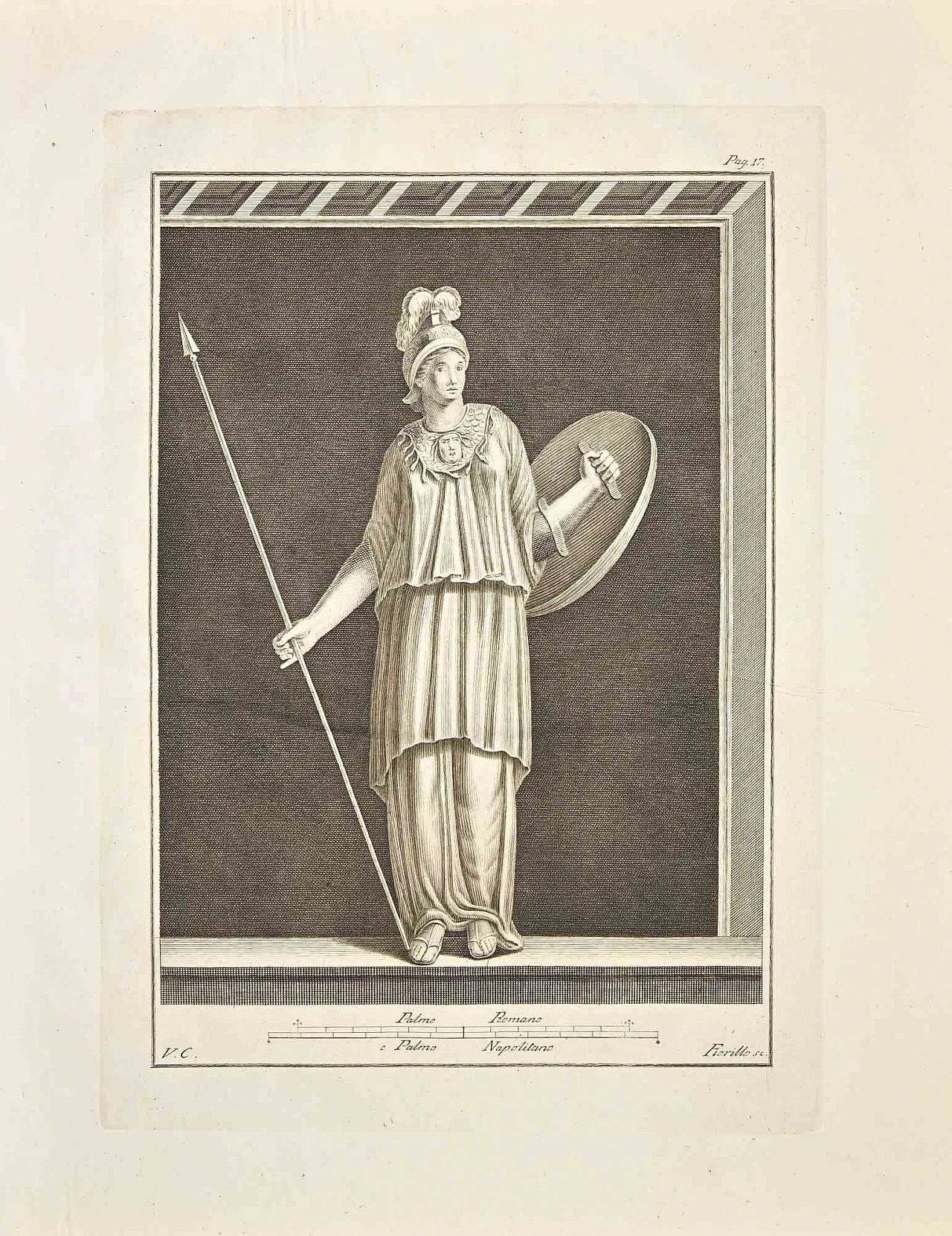 Vincenzo Campana, Statua romana antica proveniente da Ercolano, Acquaforte '700 1