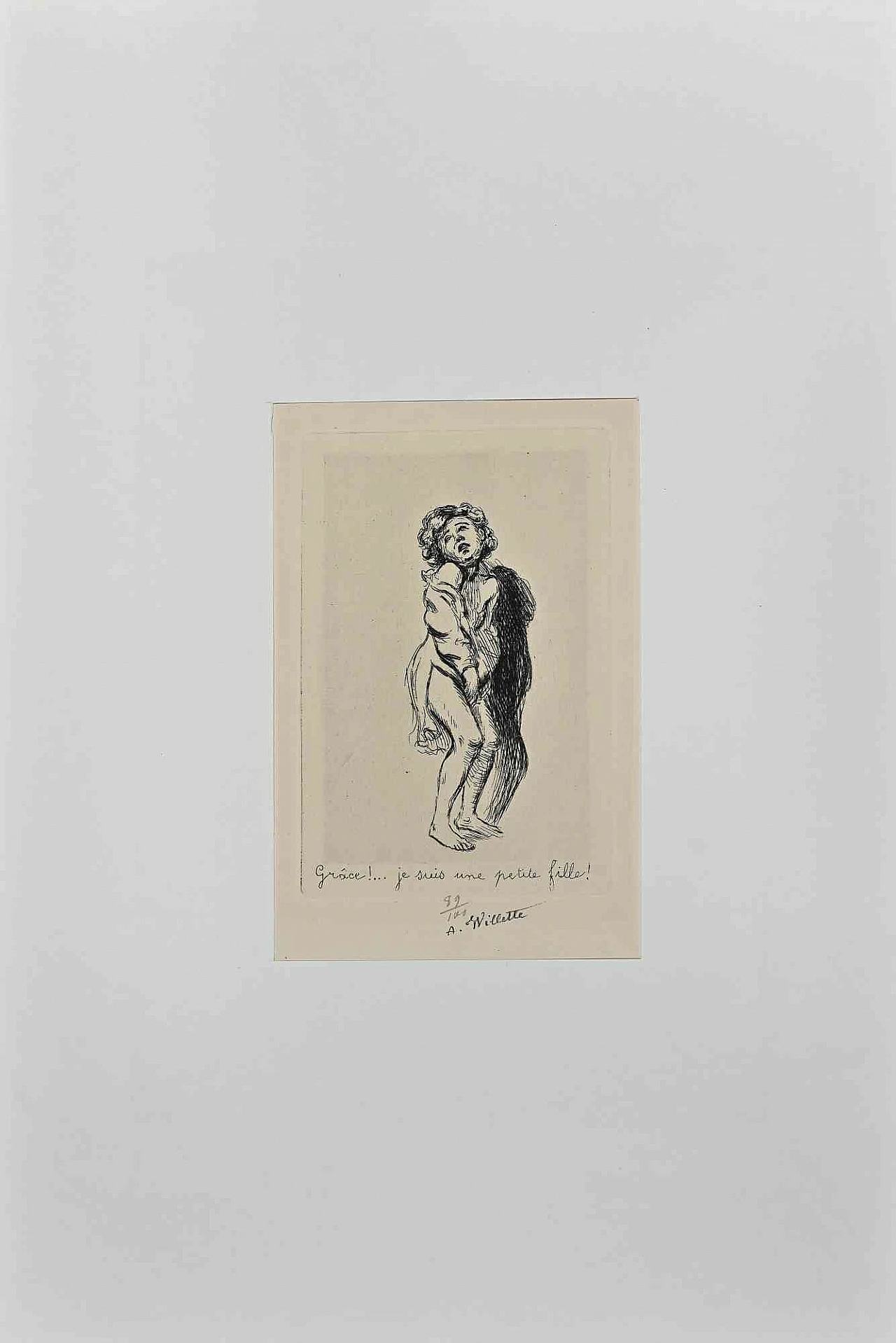 Willette (Adolphe Léon), Grace, Etching Drypoint 2000s 2