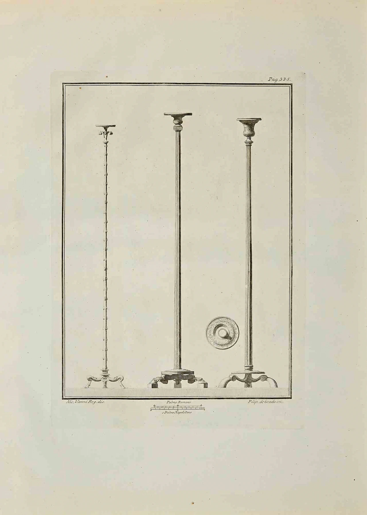 Nicola Vanni, Statua romana antica di Ercolano, Acquaforte '700 1