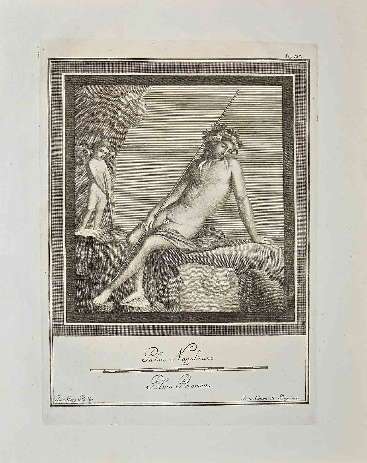 Giovanni Morghen, Scena di epoca romana dalla serie "Antichità di Ercolano", Acquaforte '700 1