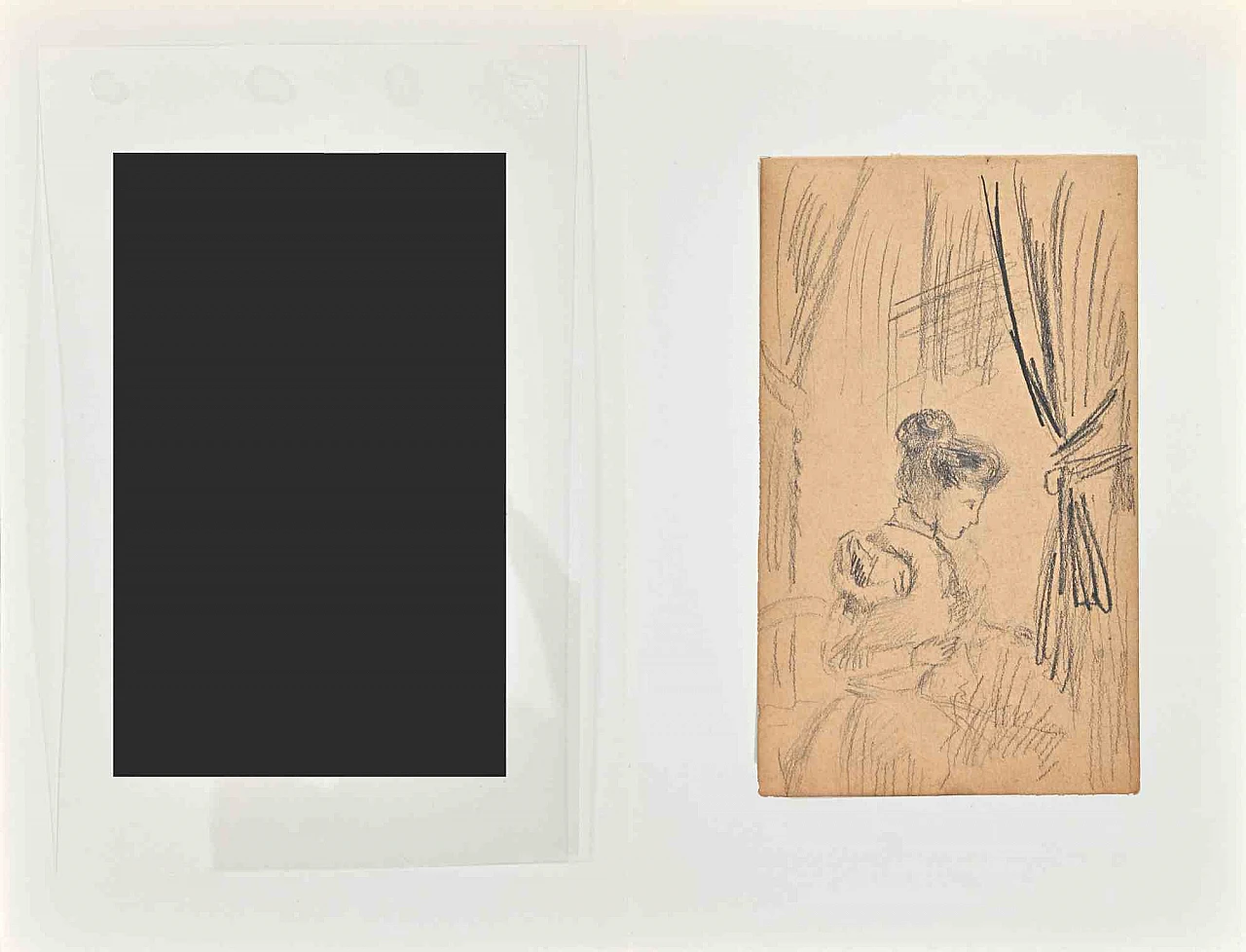 Claudio Felice, Donna in un interno, disegno 2