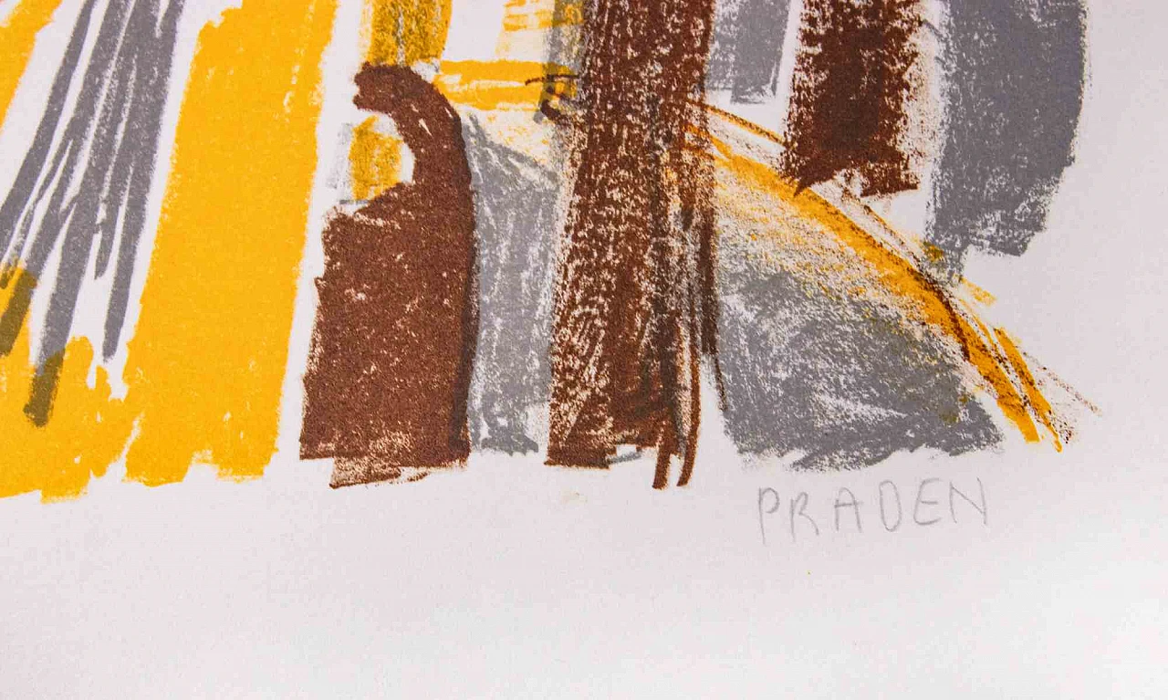 Nicole Praden, Donna con fiori, pastello e rotocalco Anni 2000 2