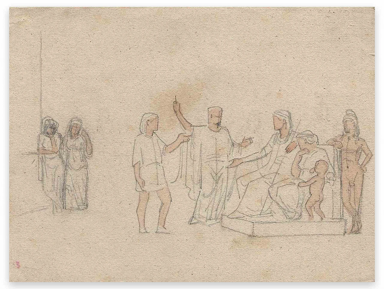 Georges Antoine Rochegrosse, L'Orestie d'Eschyle, Disegno a pastello '800 1