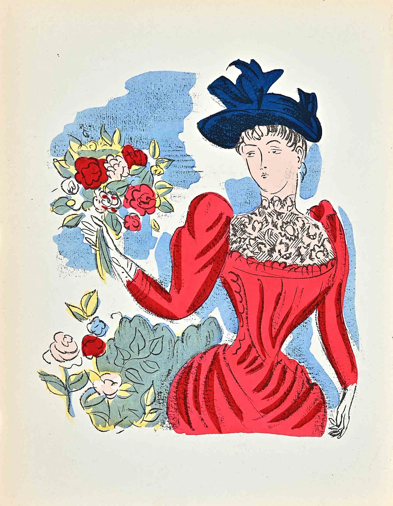 Raoul Dufy, Gardener, Lithograph 1920s-1930s 1