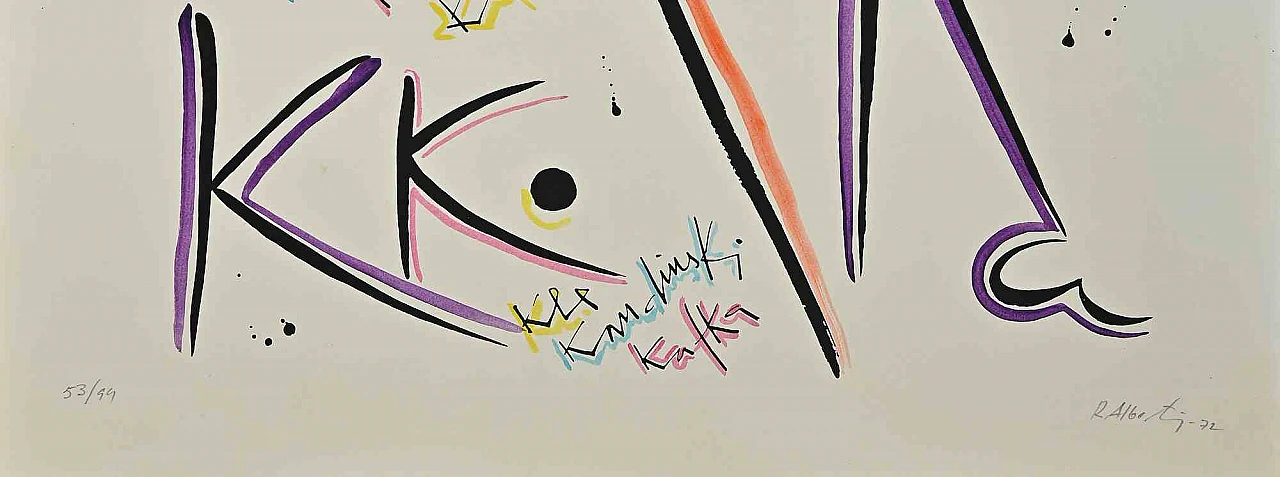 Rafael Alberti, Letter K, Lithograph 2000s 2