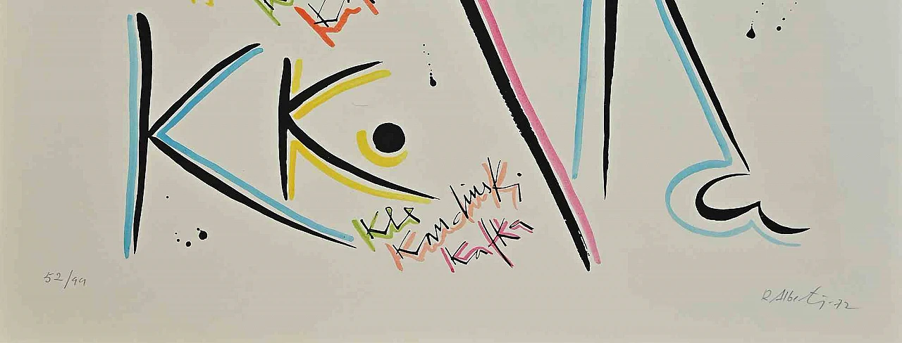Rafael Alberti, Letter K, Lithograph 2000s 2