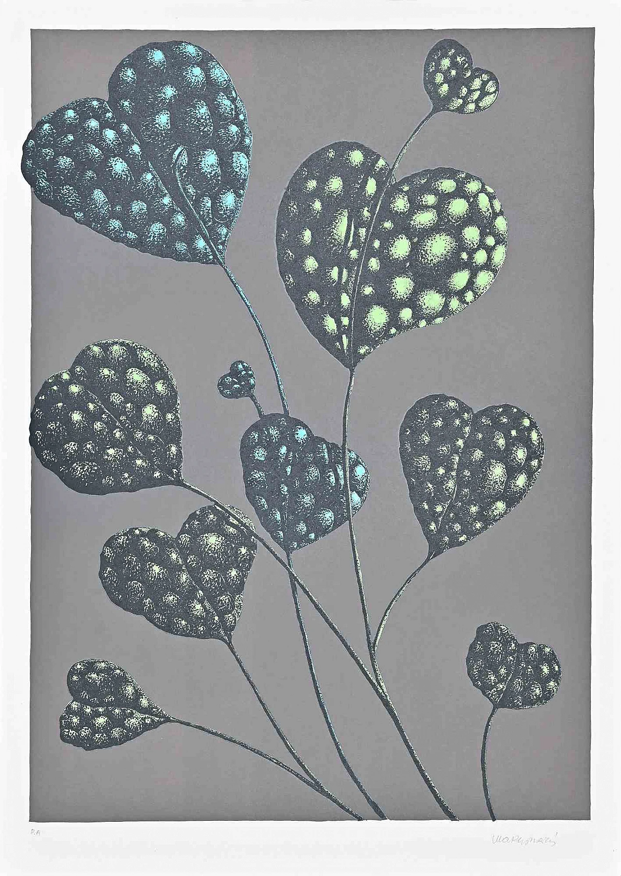 Renzo Margonari, Fioritura del Tuttocuore, Lithograph 1960s-1970s 1