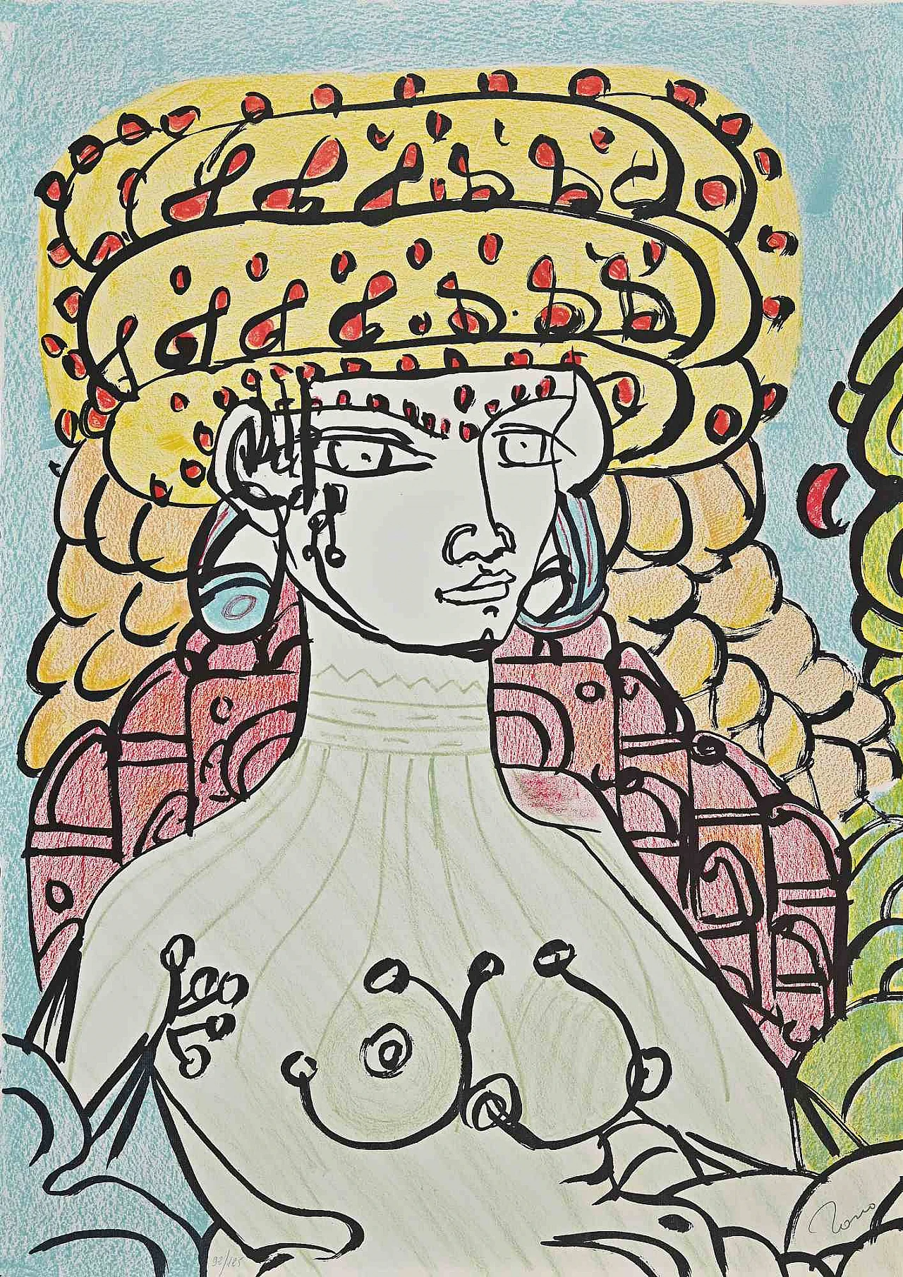 Tono Zancanaro, Poppea II, Litografia 1980-1999 1