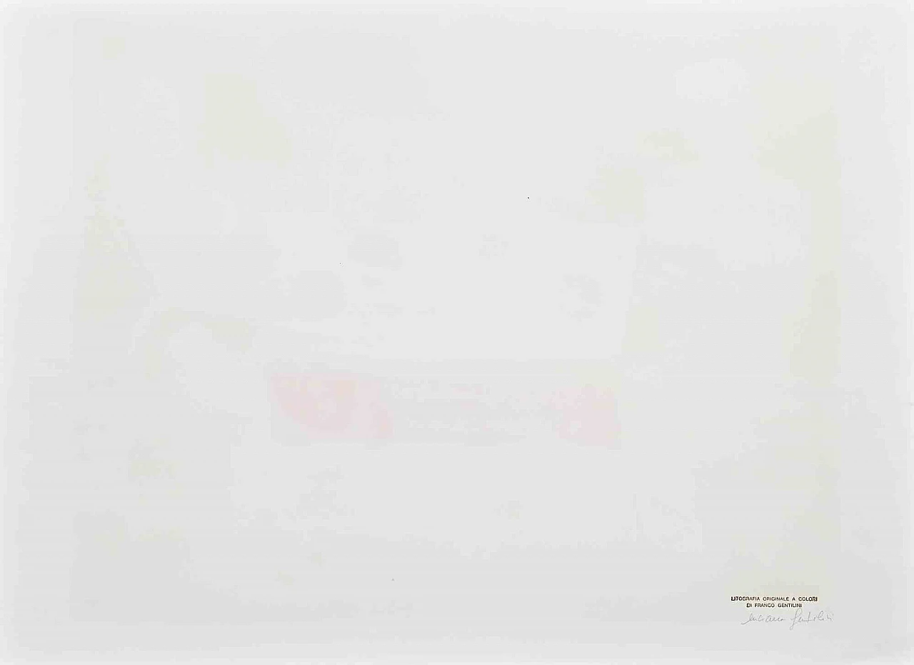 Franco Gentilini, The Dinner, Lithograph 1960s-1970s 2