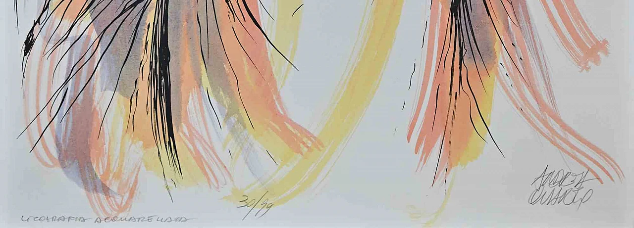 Andrea Quarto, L'incontro, Litografia 1980-1999 2