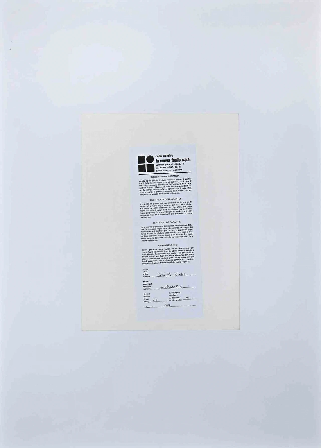 Giulio Turcato, Abstract Composition, Lithograph 1960s-1970s 2