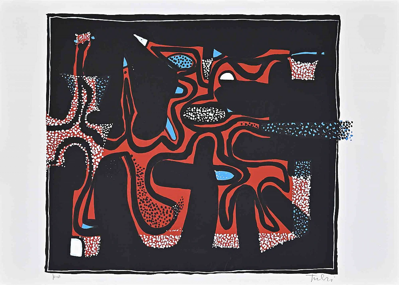 Wladimiro Tulli, Abstract Composition, Screenprint 1960s-1970s 1
