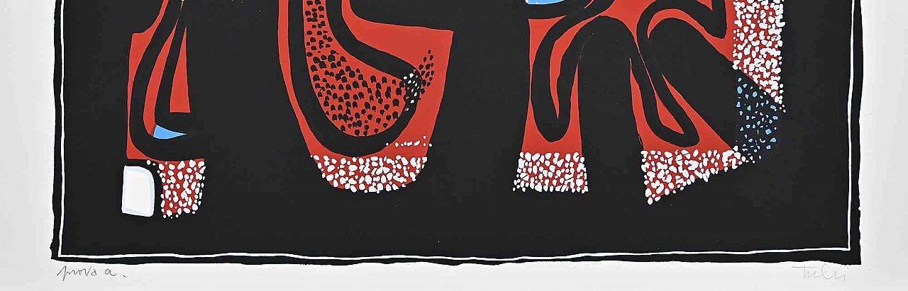 Wladimiro Tulli, Abstract Composition, Screenprint 1960s-1970s 2