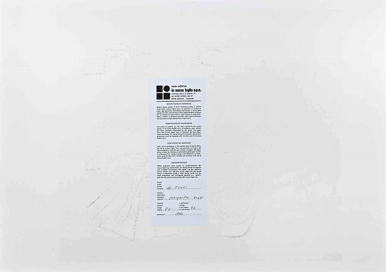 Wladimiro Tulli, Abstract Composition, Screenprint 1960s-1970s 3