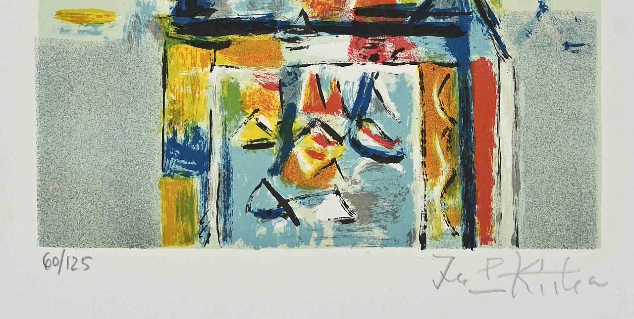 Ibrahim Kodra, Robot, Lithograph 1980s-1990s 2