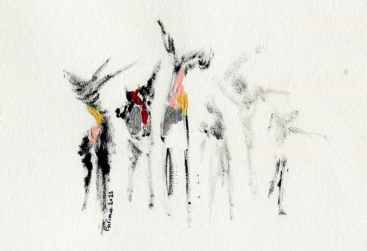 Parimah Avani, Red Song of Blood, Drawing-Ink Acrylic 2000s 3