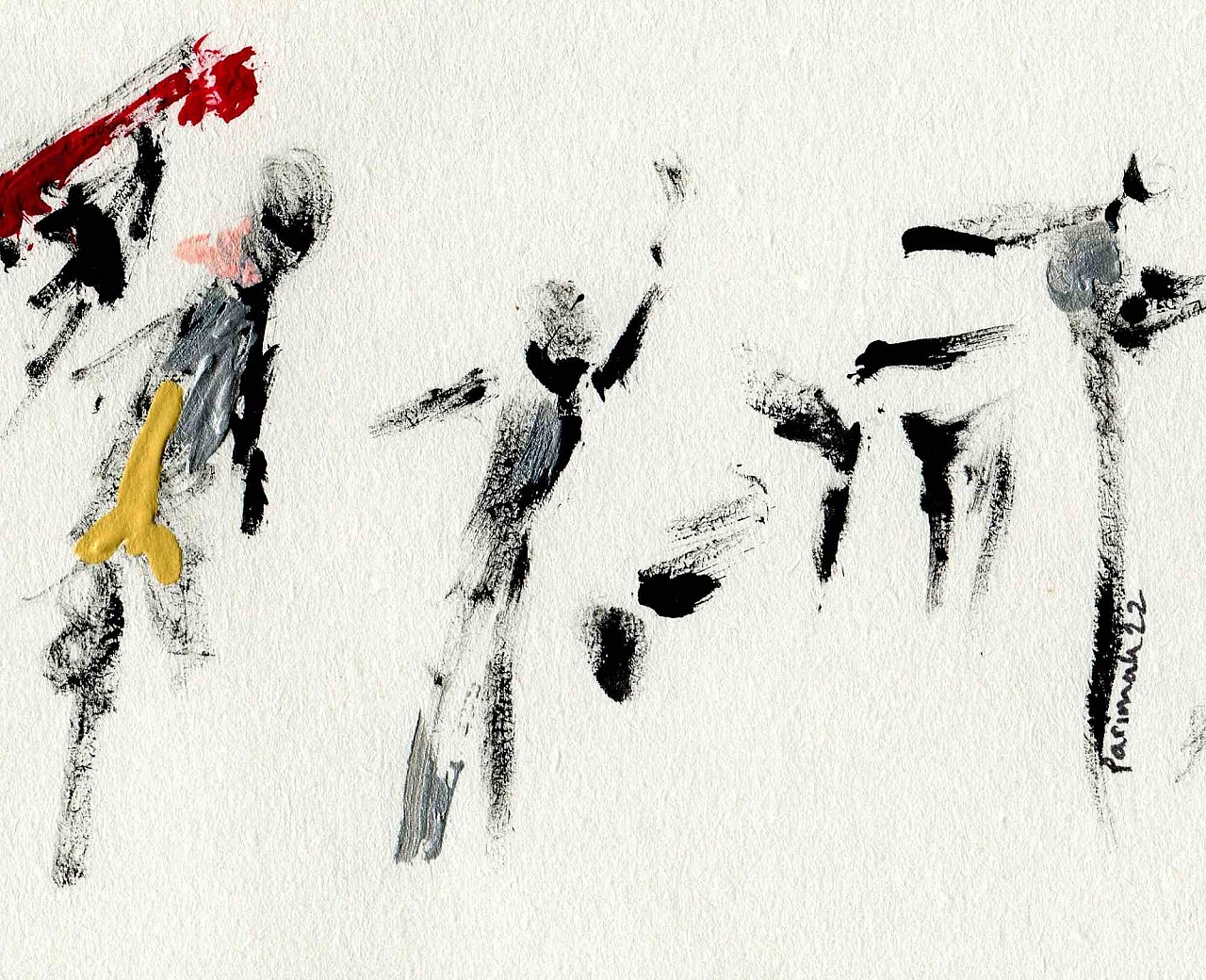 Parimah Avani, The Silvery Song of Resistance, Drawing-Ink Acrylic 2000s 2