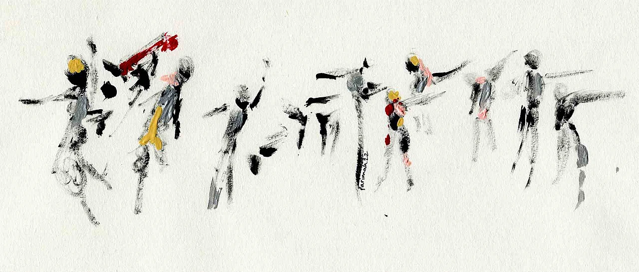 Parimah Avani, The Silvery Song of Resistance, Drawing-Ink Acrylic 2000s 4