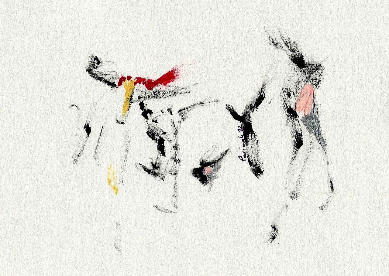 Parimah Avani, Pink Song of Freedom, Drawing-Ink Acrylic 2000s 1