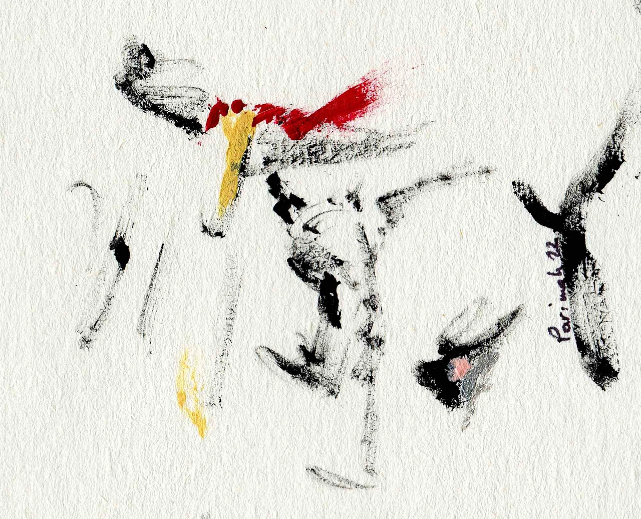 Parimah Avani, Pink Song of Freedom, Drawing-Ink Acrylic 2000s 2