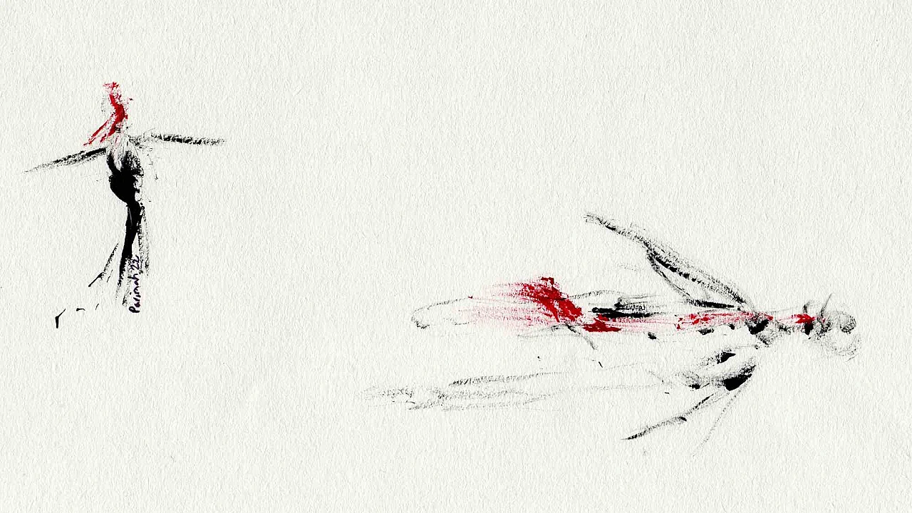 Parimah Avani, Bloody Roses Of Street, Drawing-Ink Acrylic 2000s 4