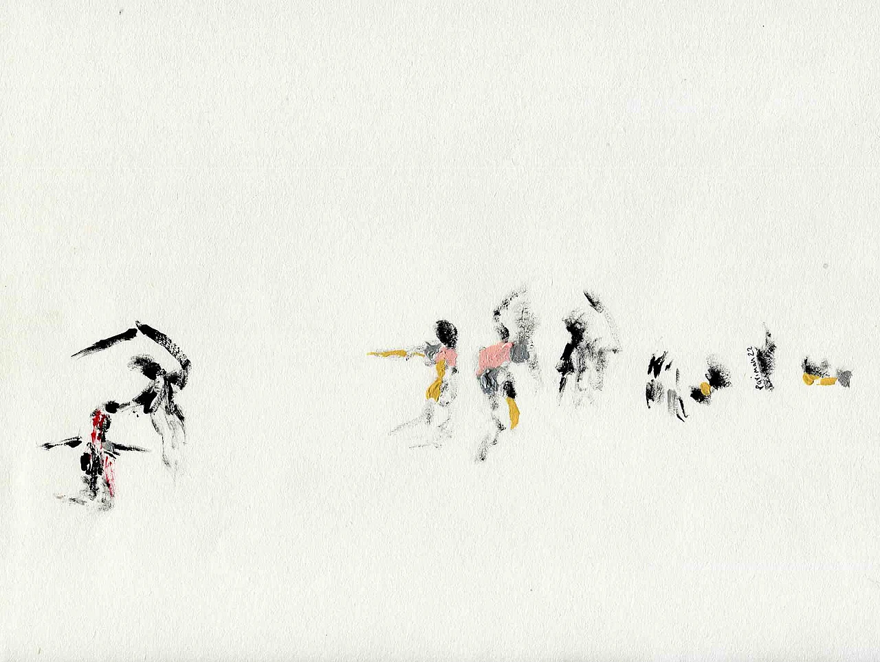 Parimah Avani, Blossom Light from Blood, Drawing-Ink Acrylic 2000s 1