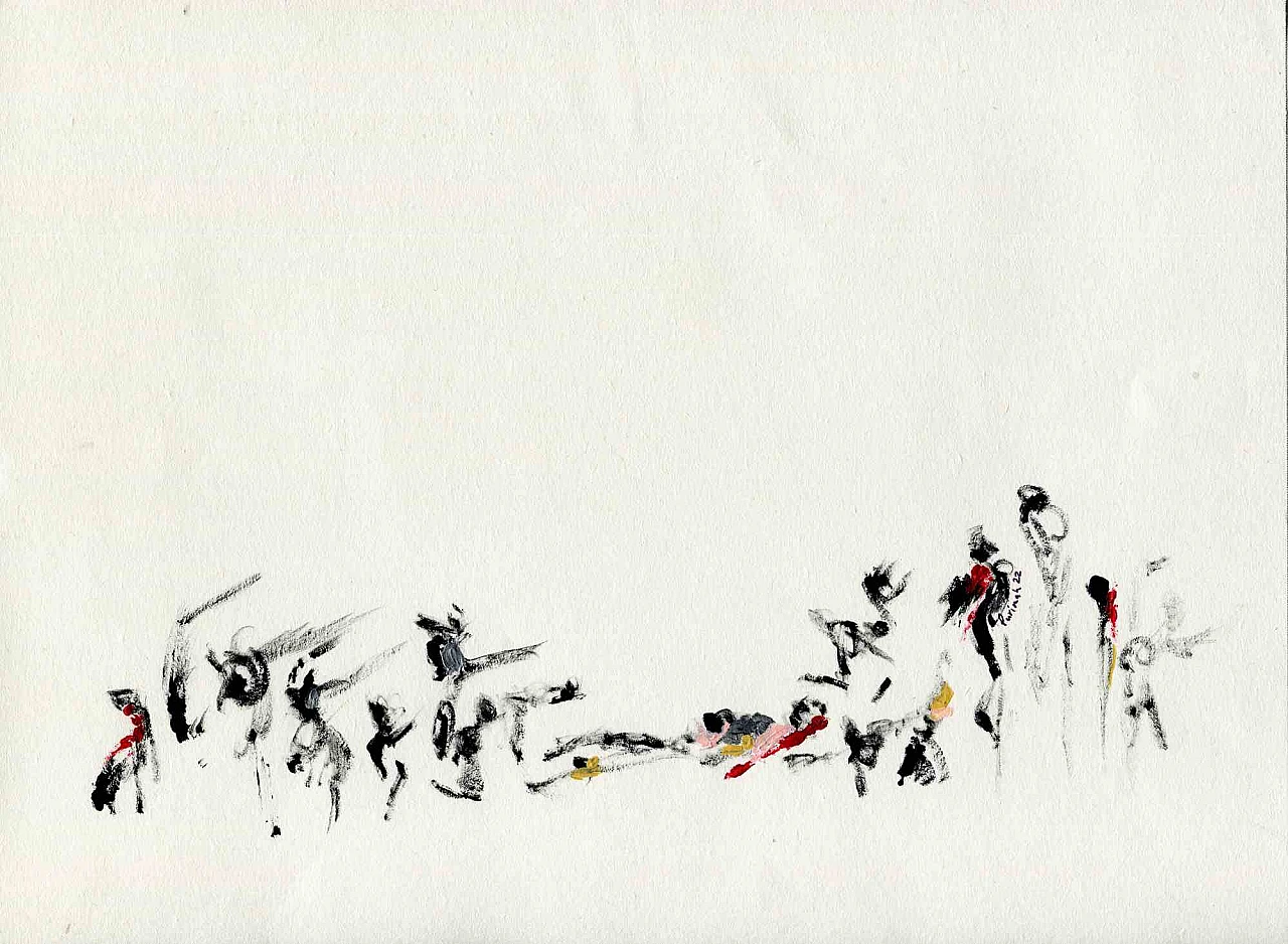 Parimah Avani, United with Victorious Rose, Drawing-Ink Acrylic 2000s 1