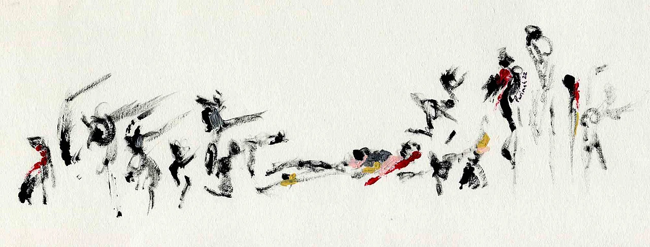 Parimah Avani, United with Victorious Rose, Drawing-Ink Acrylic 2000s 3