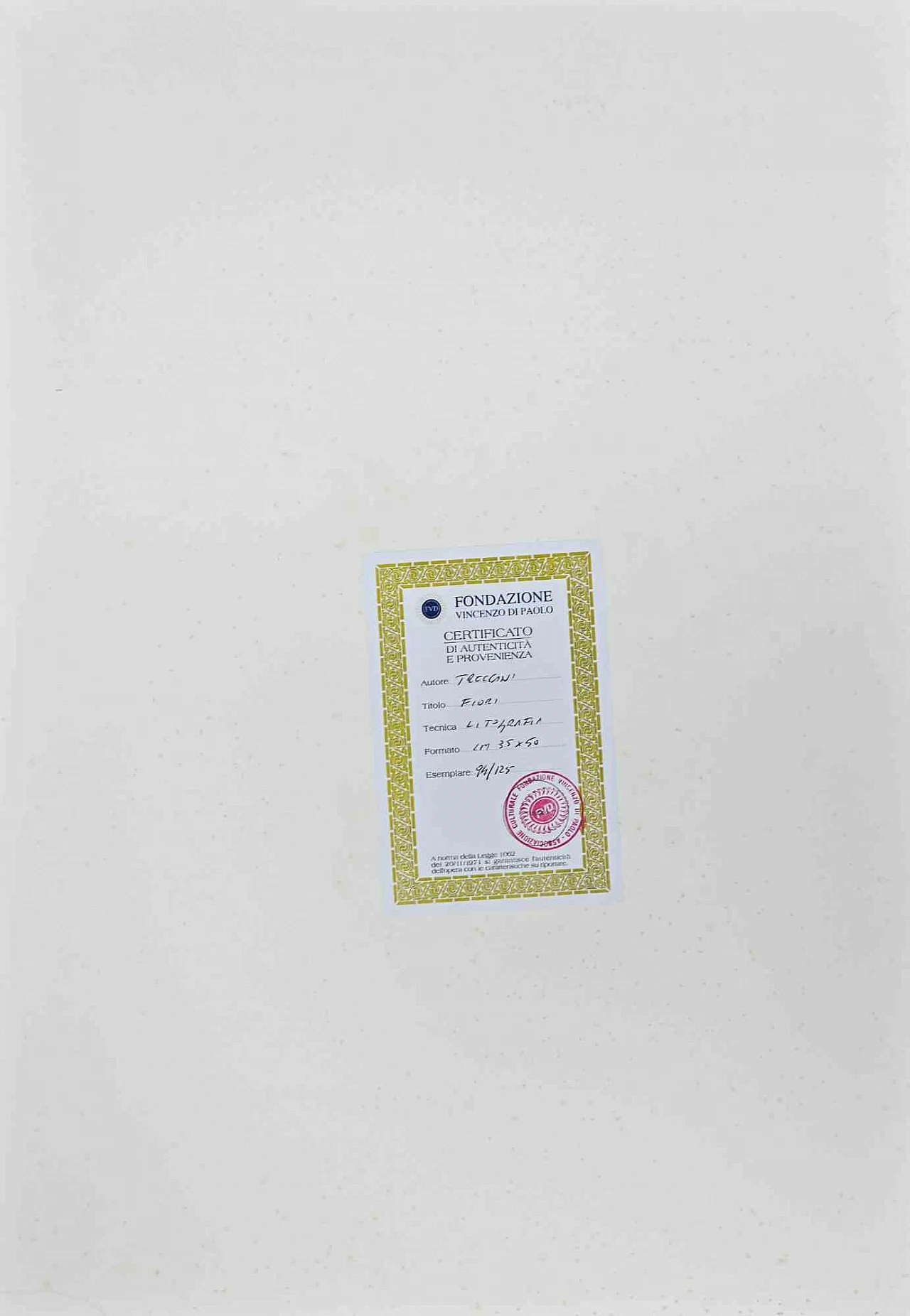 Ernesto Treccani, Flowers, Lithograph 1960s-1970s 3