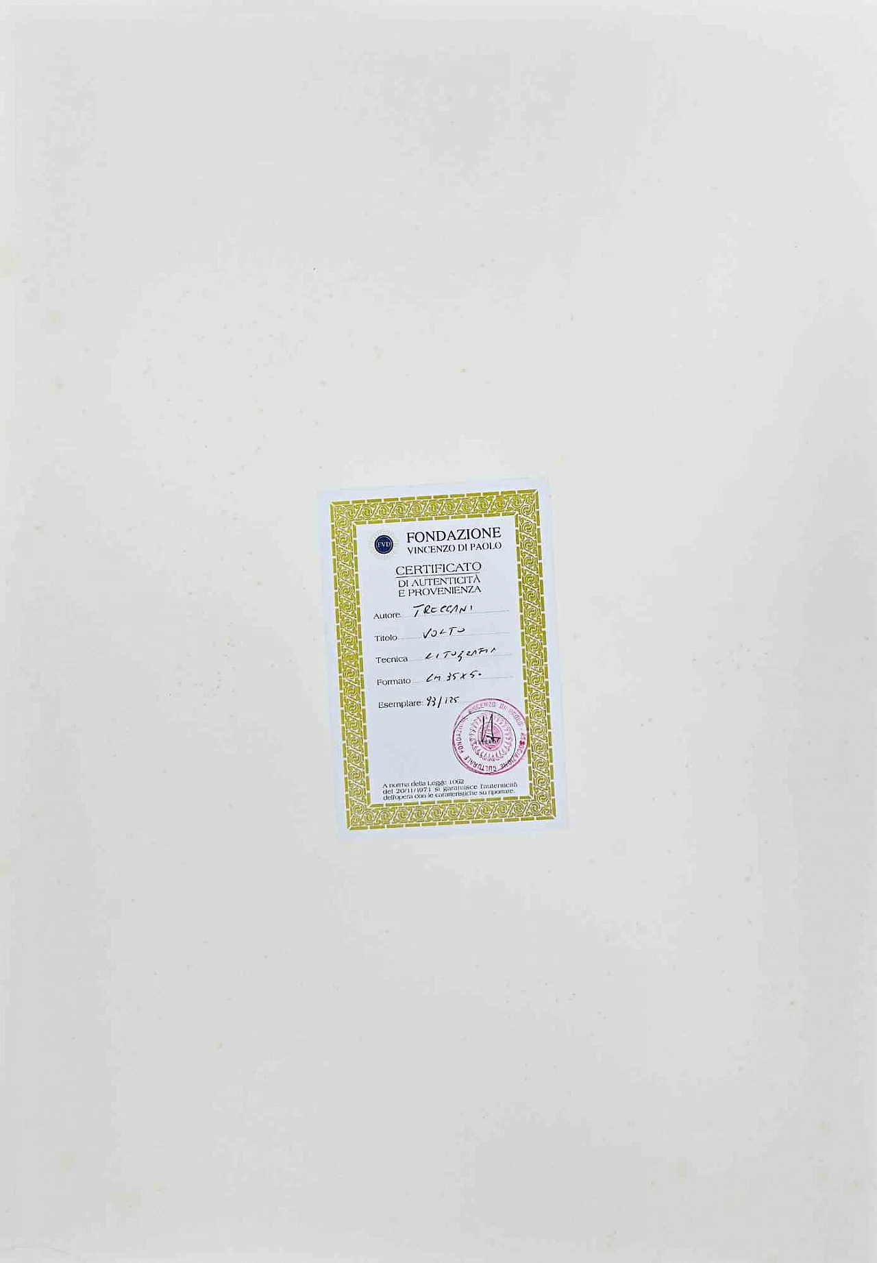 Ernesto Treccani, Ritratto, Litografia 1960-1979 2