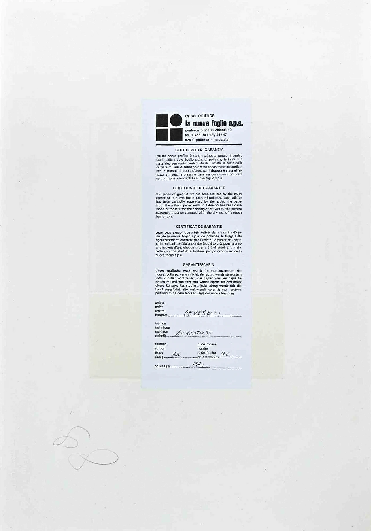 Cesare Peverelli, Composizione, Acquaforte 1960-1979 2