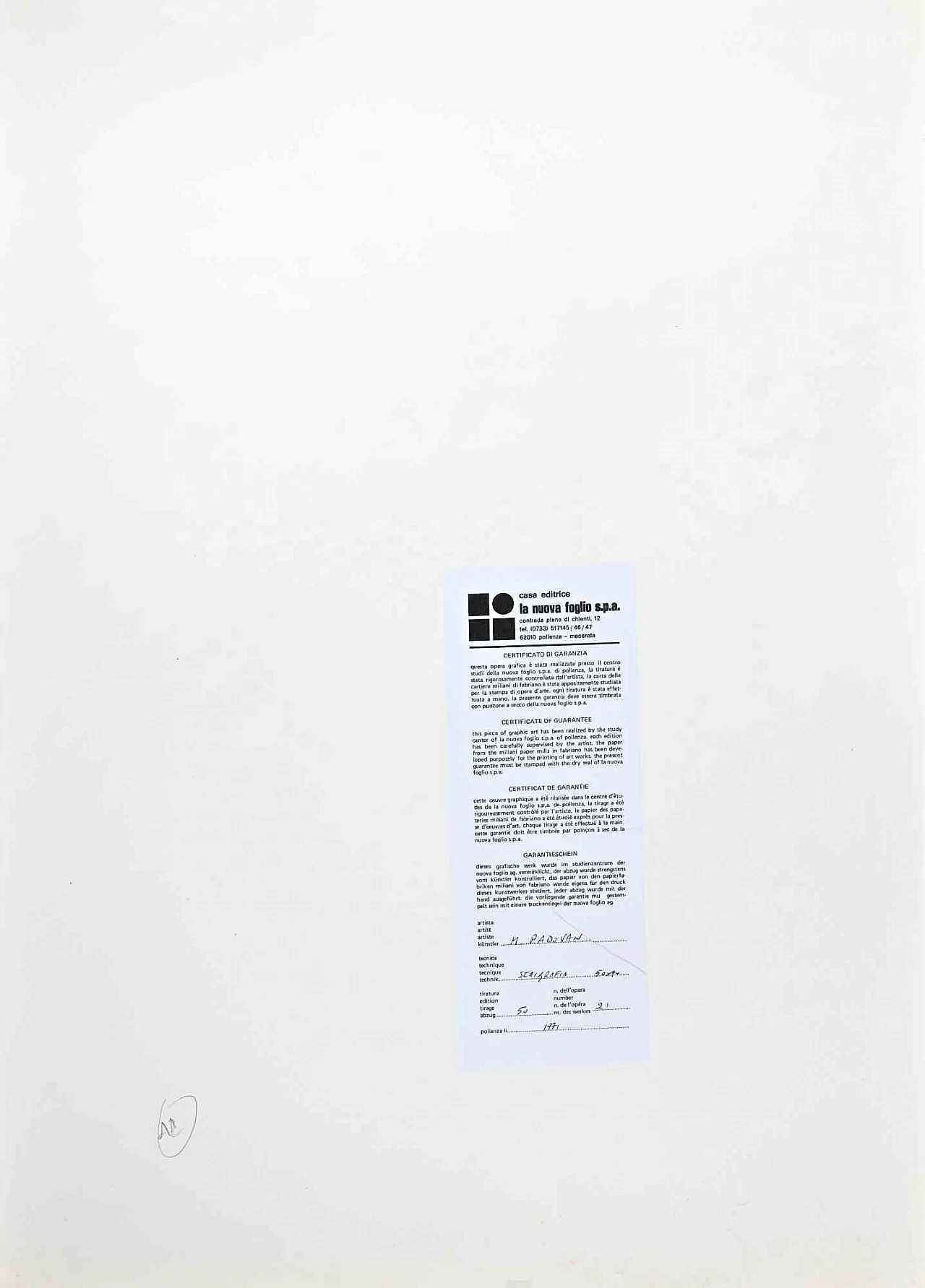 Mario Padovan, Abstract Composition, Screenprint 1960s-1970s 3