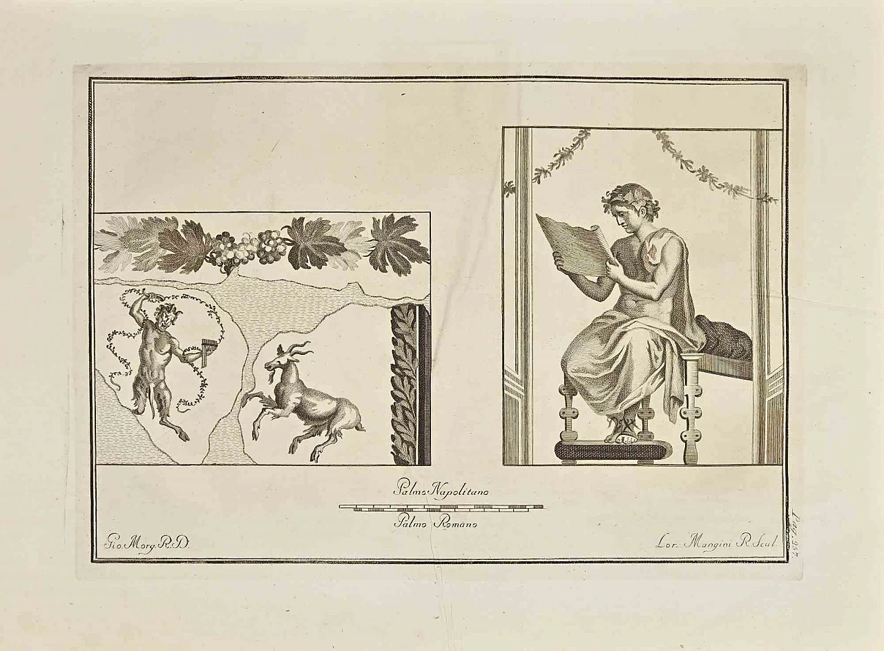 Giovanni Morghen, Ancient Roman Scene, Etching 18th century 1