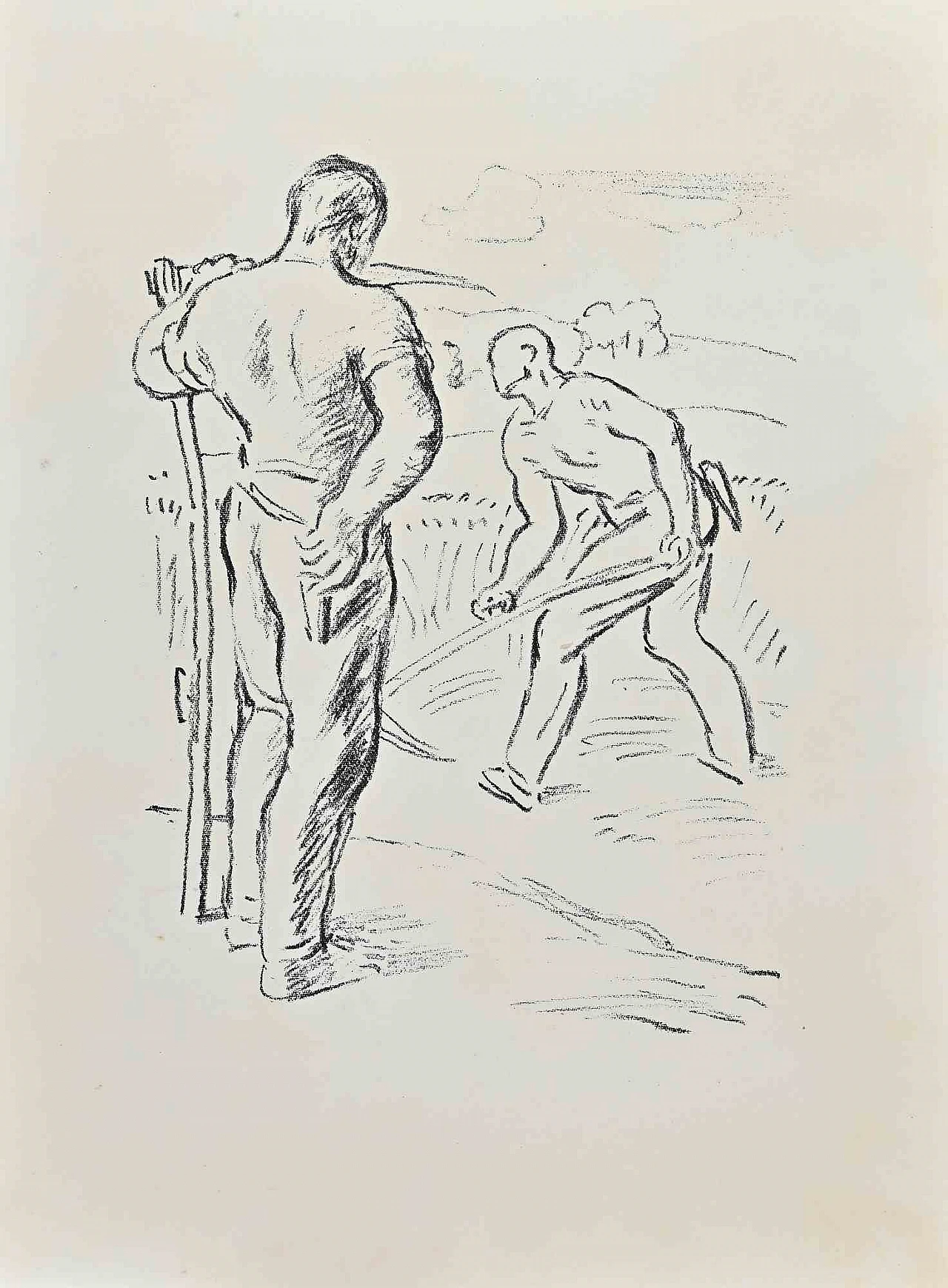 Wilhelm Gimmi, Contadini, litografia 1940-1959 1