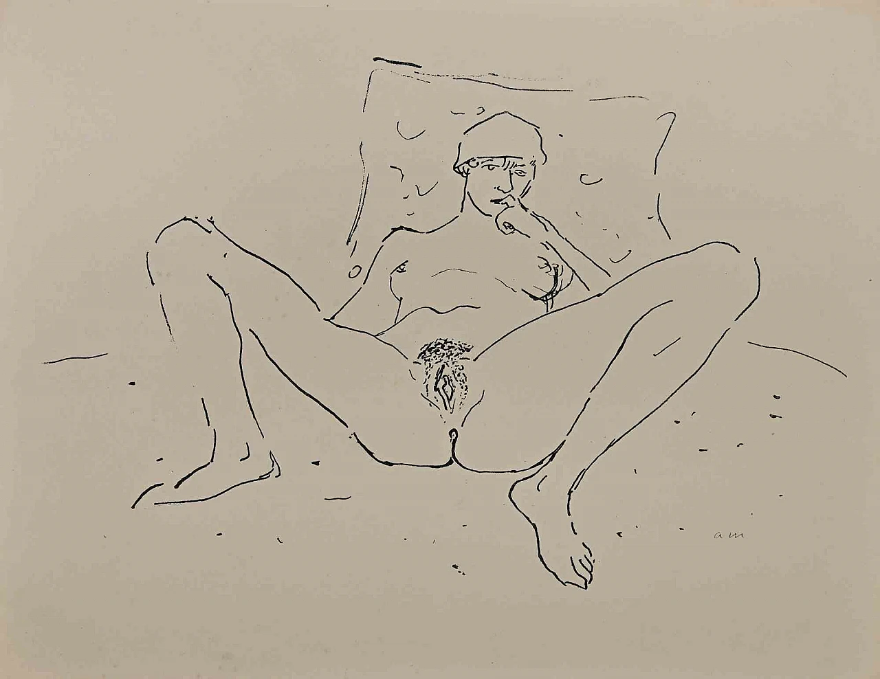 Albert Marquet, Erotic Scene, Lithograph 1920s-1930s 1