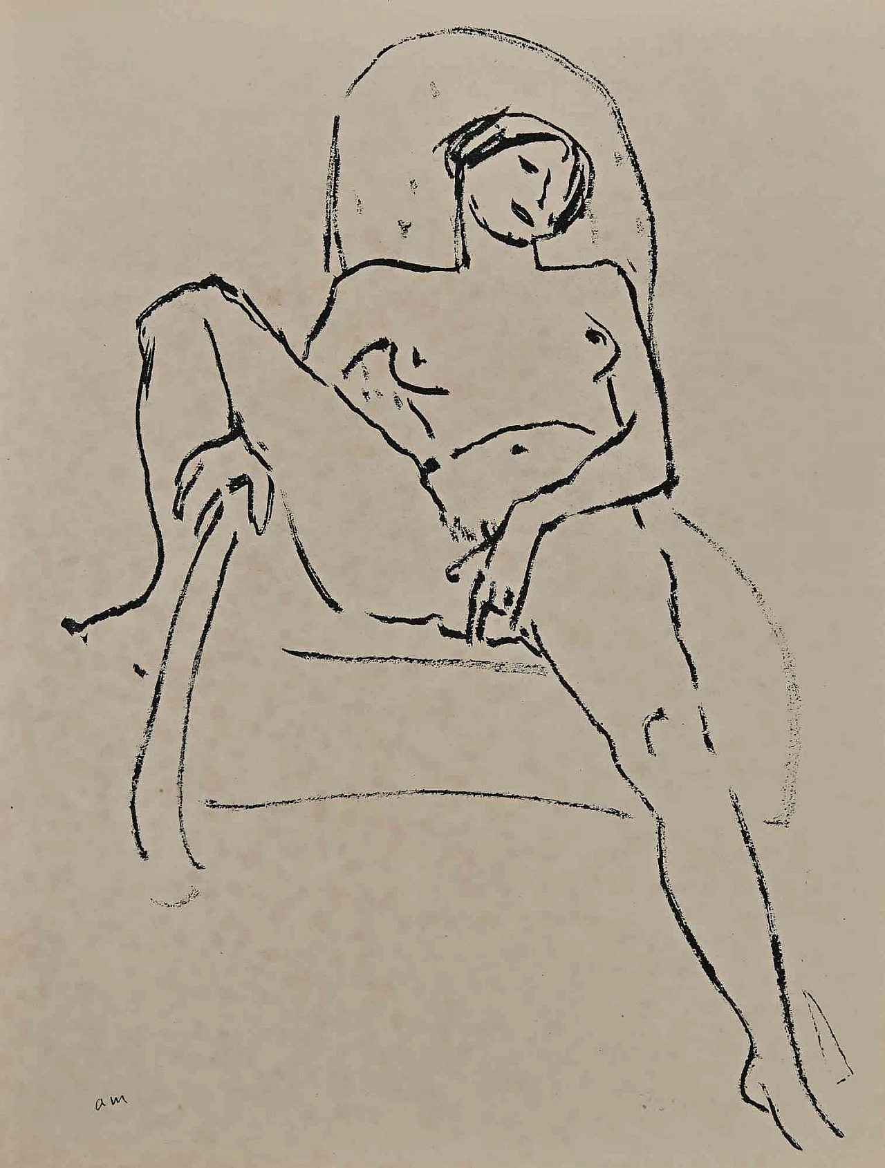 Albert Marquet, Erotic Scene, Lithograph 1920s-1930s 1