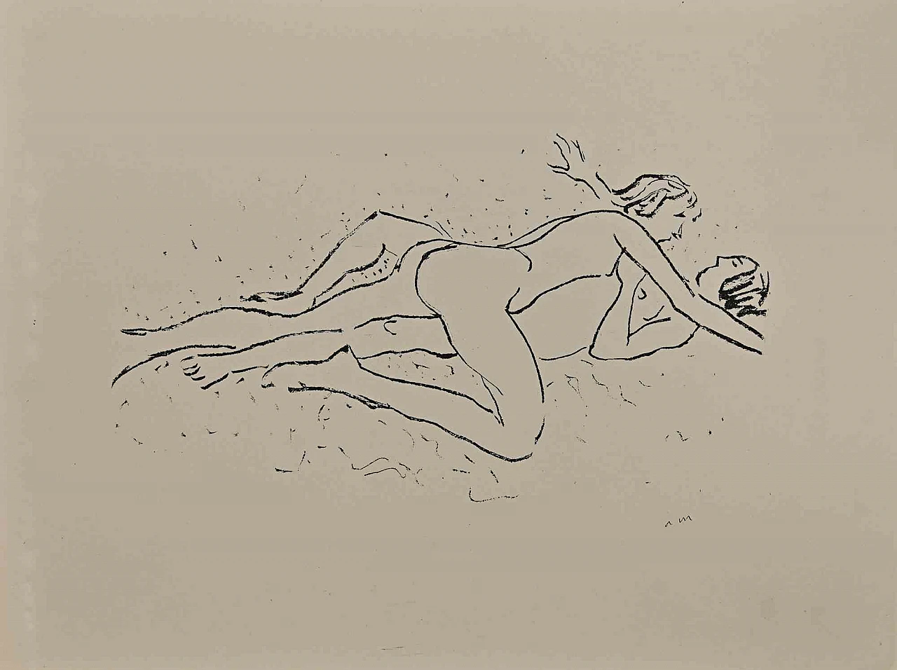 Albert Marquet, Erotic Scene, Lithograph 1920s-1930s 1