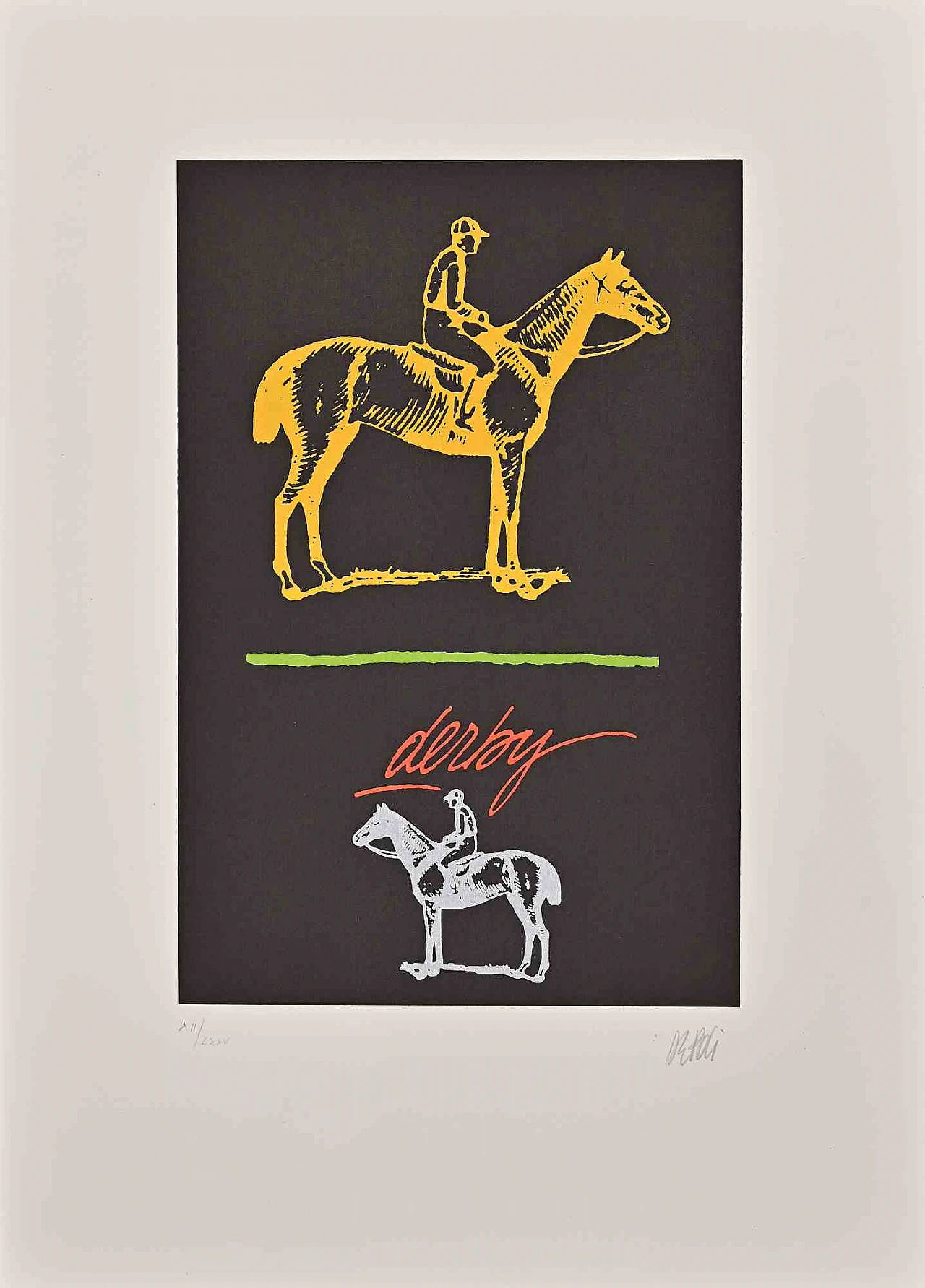 Fabio De Poli, Derby, Lithograph 1980s-1990s 1