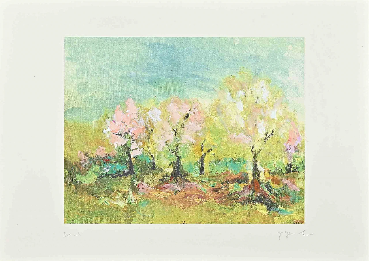 Martine Goeyens, Landscape, Photolithograph 1980s-1990s 1