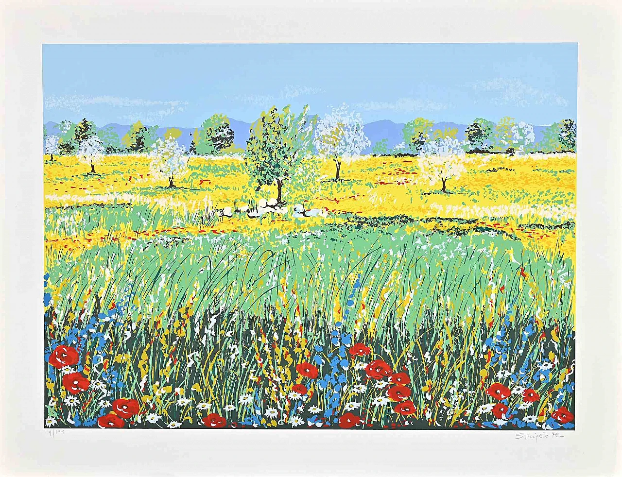 Maddalena Striglio, Prato Fiorito, Serigrafia Anni 2000 1