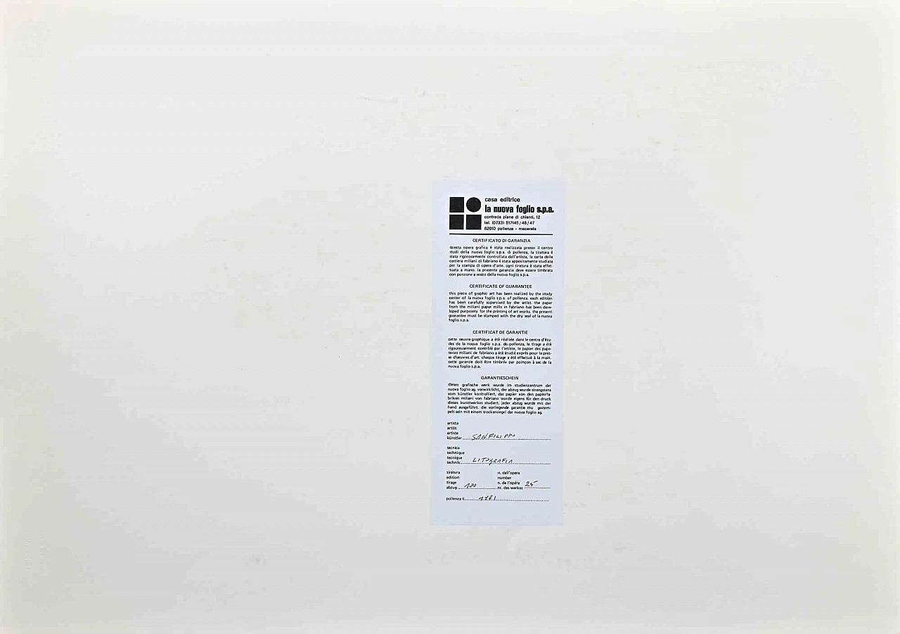 Antonio Sanfilippo, Abstract Composition, Lithograph 1960s-1970s 2