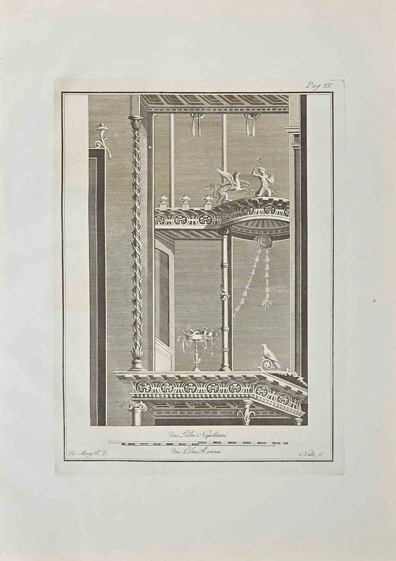 Giovanni Morghen, Ancient Roman Decorations, Etching 18th century 1