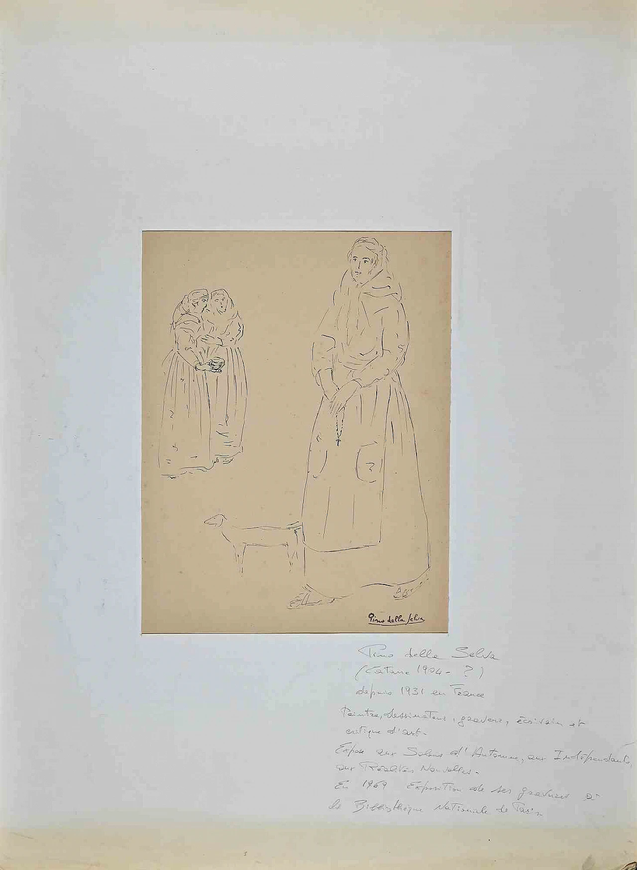 Pino della Selva, Donne, Disegno 1940-1959 1