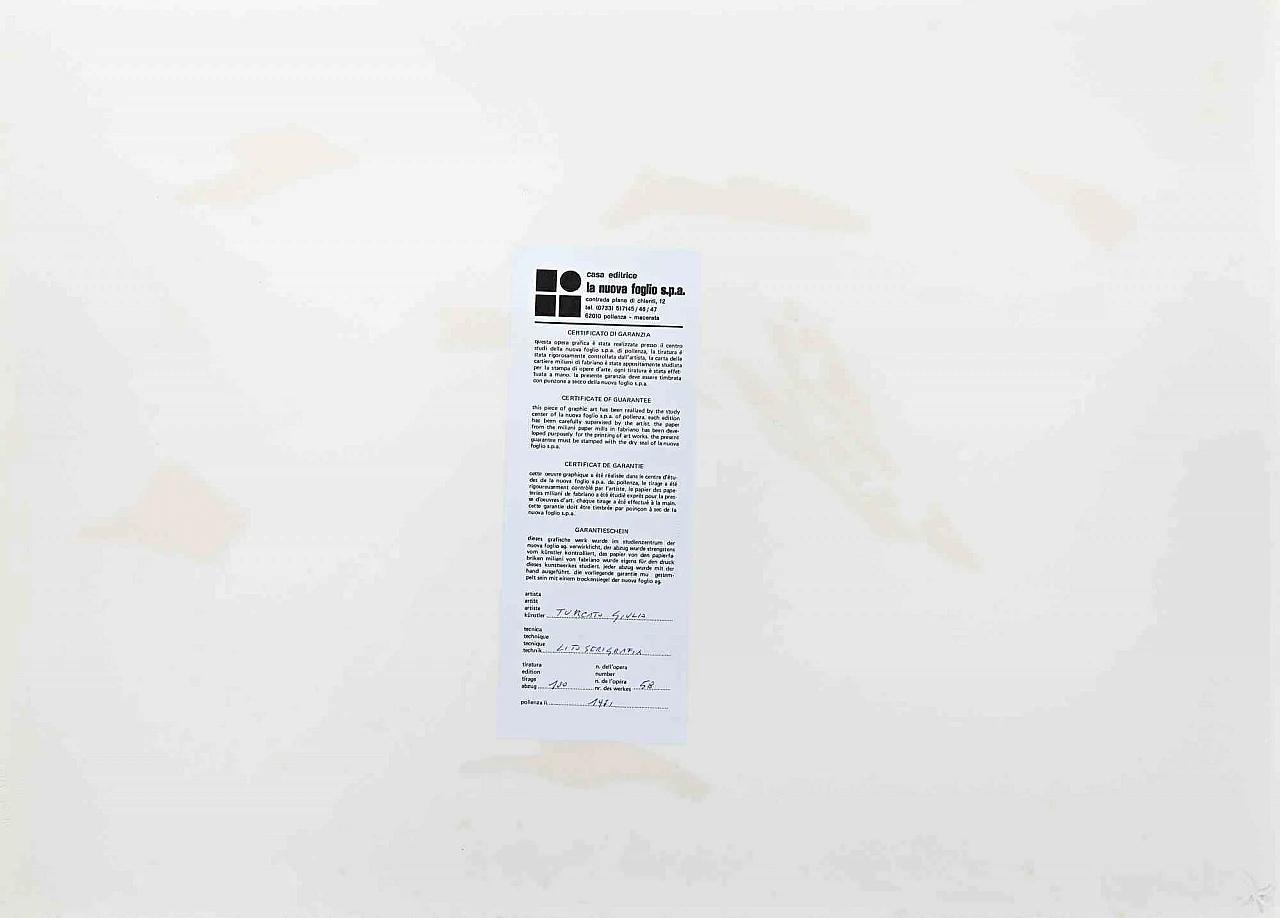 Giulio Turcato, Composizione astratta rosa, Serigrafia 1960-1979 2